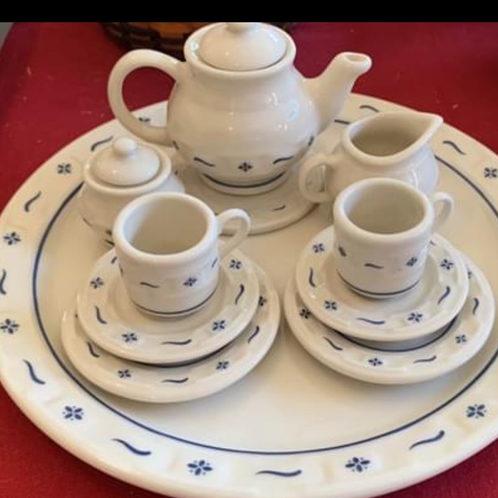 Longaberger Miniature Tea Set